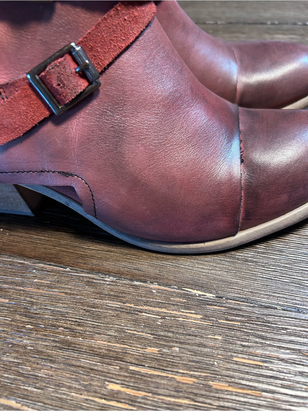 Bed Stu Roan Jag Bordo Heeled Booties Size 6.5 — image 8 of 8